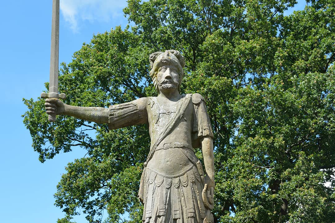 Der Roland in Bad Bramstedt - Steinfigur von 1693